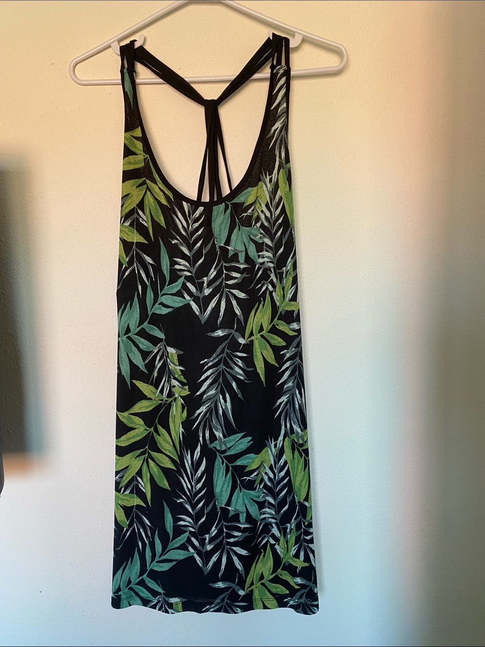 NWT Apartment 9 Tropical Palm Print Strappy Back Beach Cover Up Dress XL 16/18